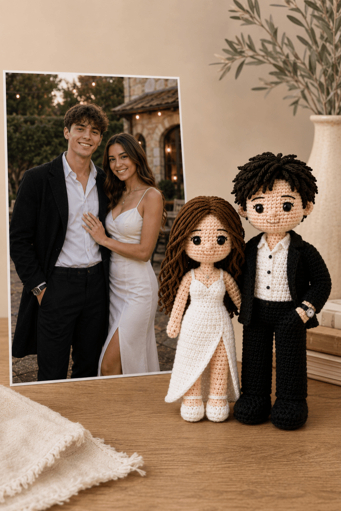 Crochet Couple Dolls I Custom Look Alike Dolls from Your Photo I Special Day Gift