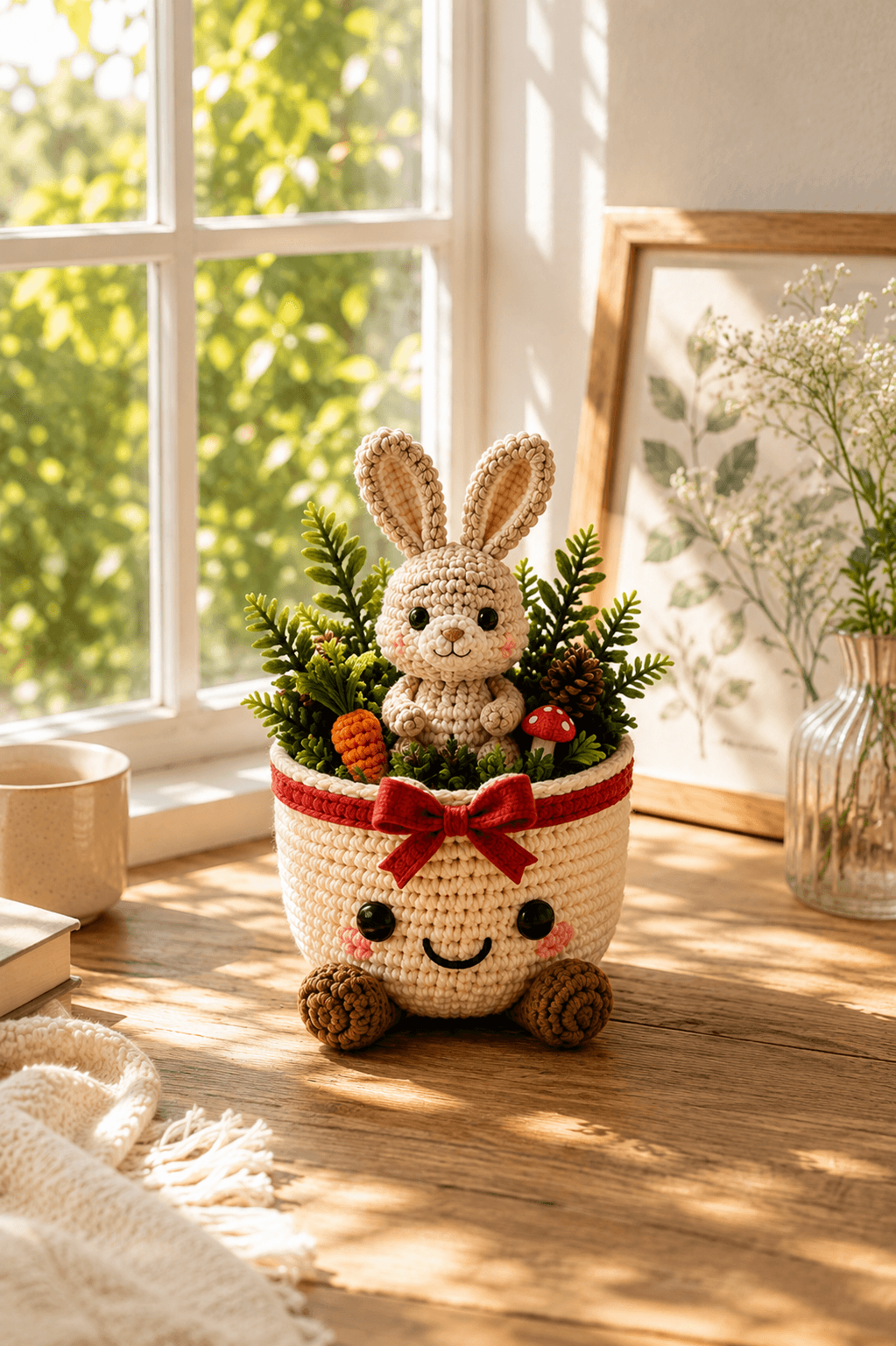 Custom Crochet Animal Flower Pot | Cute Gift | Handmade Home Decor - Image 4