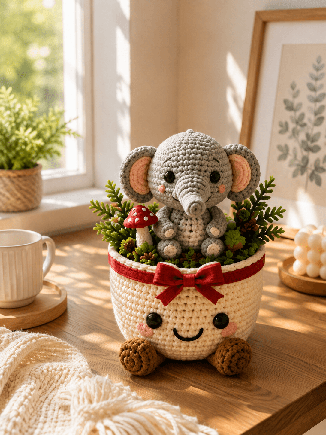 Custom Crochet Animal Flower Pot | Cute Gift | Handmade Home Decor - Image 7