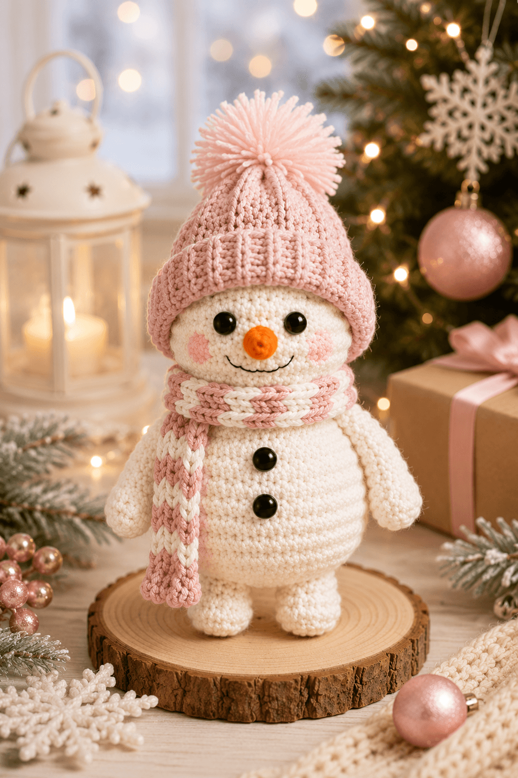 Personalized Crochet Snowman | Christmas Gift & Holiday Decor - Image 2