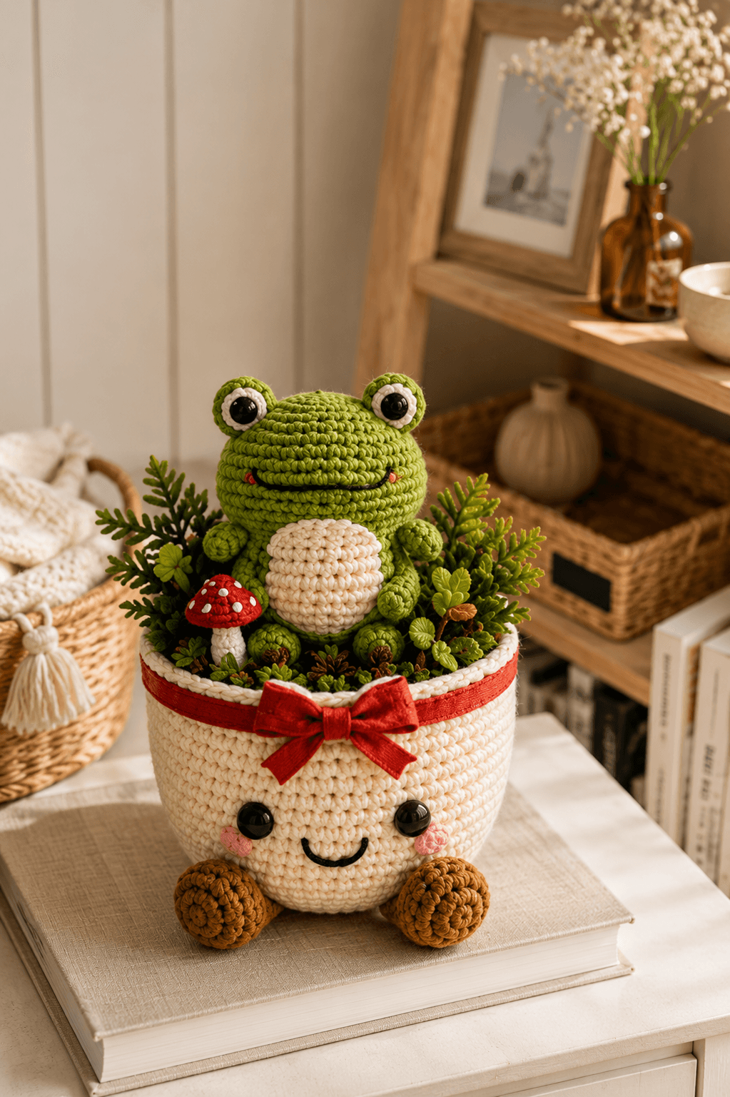 Custom Crochet Animal Flower Pot | Cute Gift | Handmade Home Decor - Image 16
