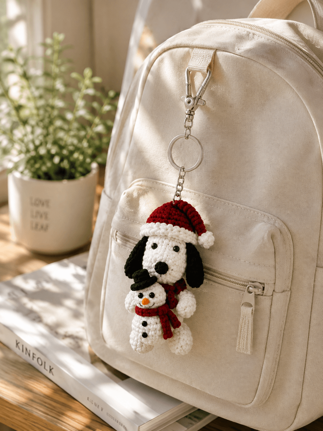 Custom Crochet Puppy Backpack Charm | Handmade Cute Keychain | Puppy Lovers - Image 5