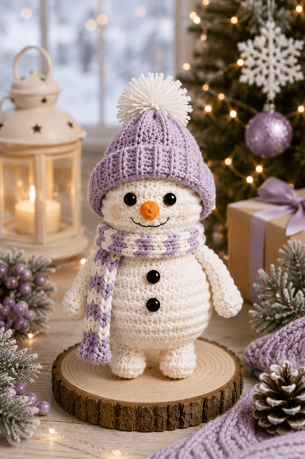 Personalized Crochet Snowman | Christmas Gift & Holiday Decor - Image 6